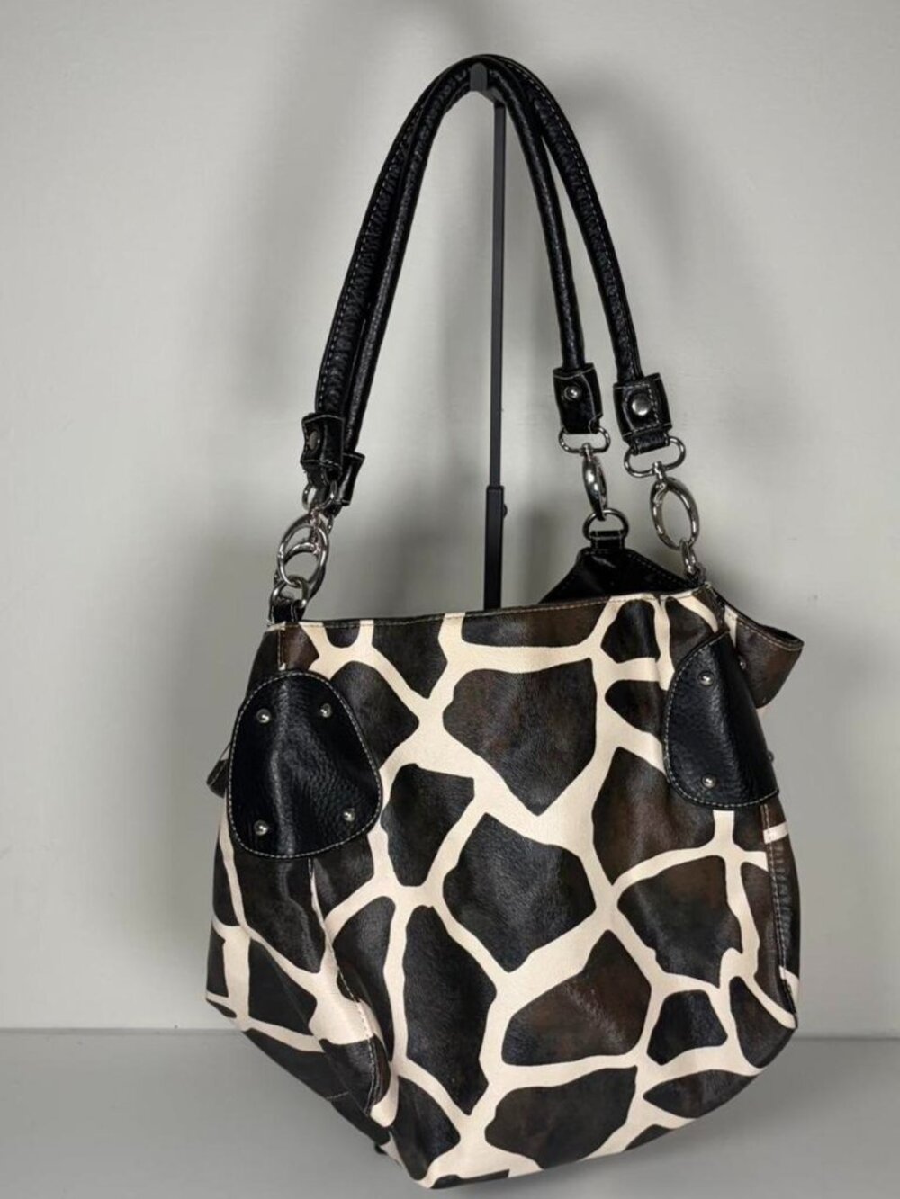 2000s Girraffe Print Shoulder Bag